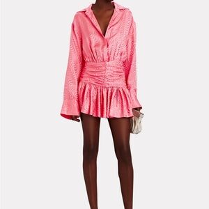 ronny kobo brenda floral jacquard mini dress